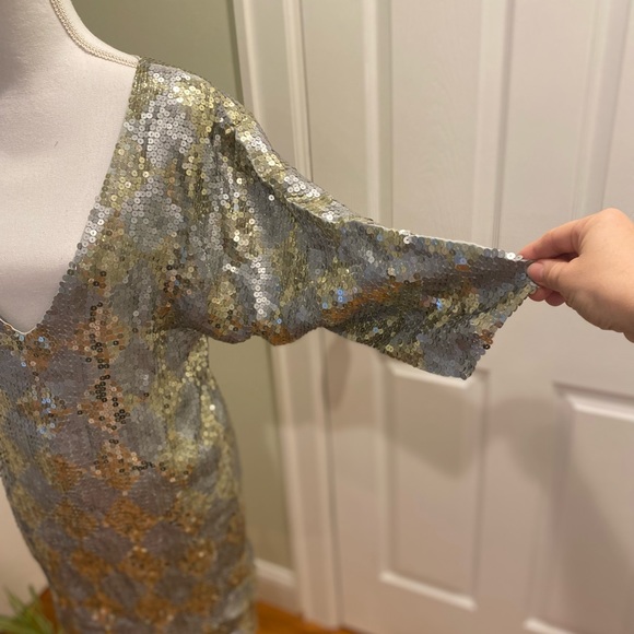 New JENS PIRATE BOOTY FOR FREE PEOPLE SEQUIN EMBELLISHED MINI DRESS XS/S - Picture 8 of 12